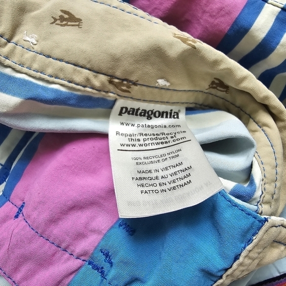 Patagonia 19" Stripe Wavefarer Boardshorts/Swim Trunks - Picture 8 of 8